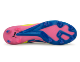 PUMA Men's Ultimate Energy FG/AG Pink/Blue/Yellow Sole