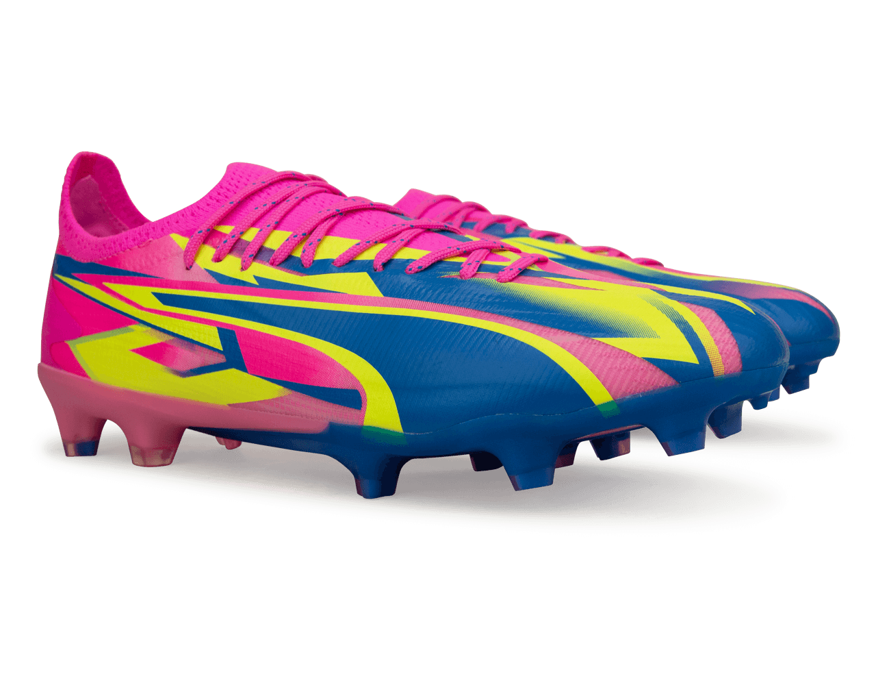 PUMA Men's Ultimate Energy FG/AG Pink/Blue/Yellow Together