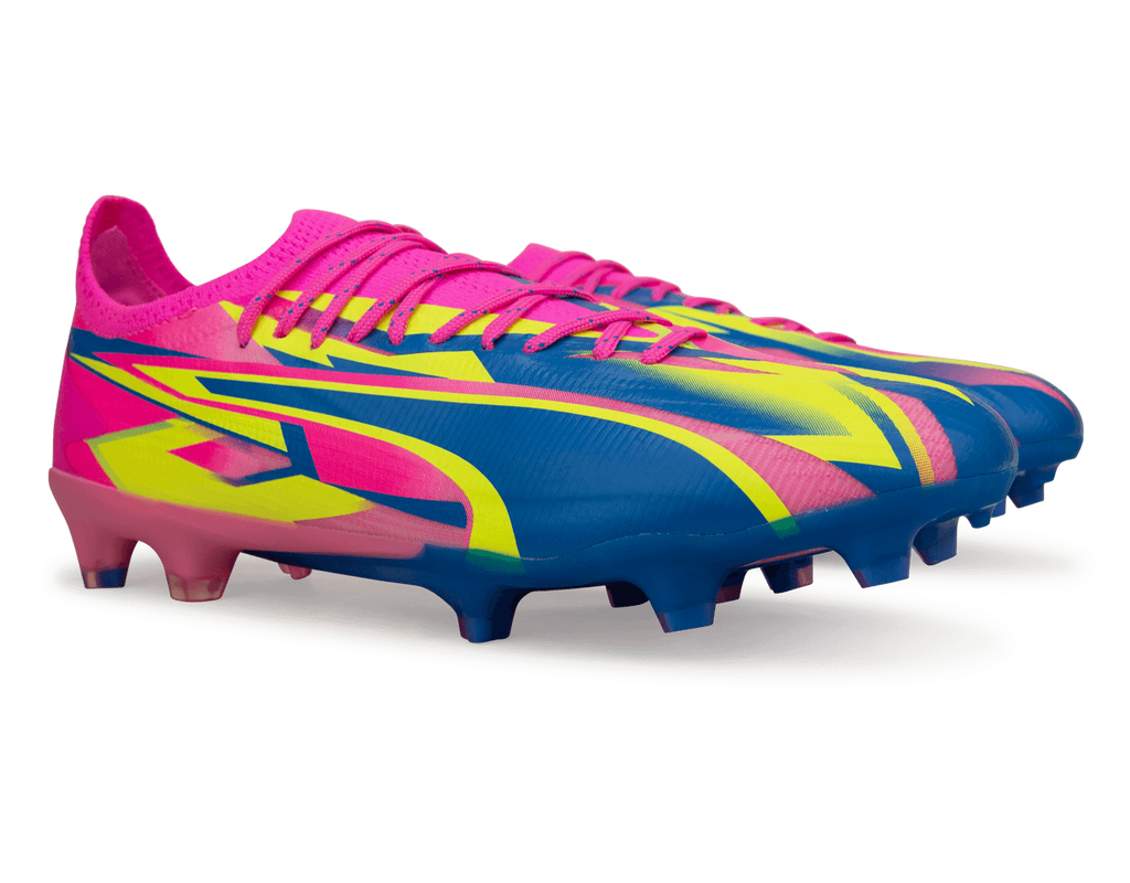 PUMA Men's Ultimate Energy FG/AG Pink/Blue/Yellow Together