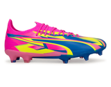 PUMA Men's Ultimate Energy FG/AG Pink/Blue/Yellow
