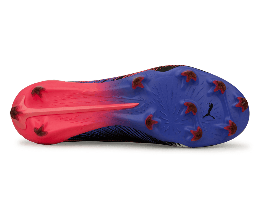 PUMA Men's Ultra 5 Ultimate F1 FG Black/Sunset Glow Sole