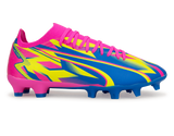 PUMA Men's Ultra Match Energy FG/AG Pink/Blue/Yellow