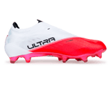 PUMA Men's Ultra Nitro 7 Ultimate Laceless FG Red/Black/White Side