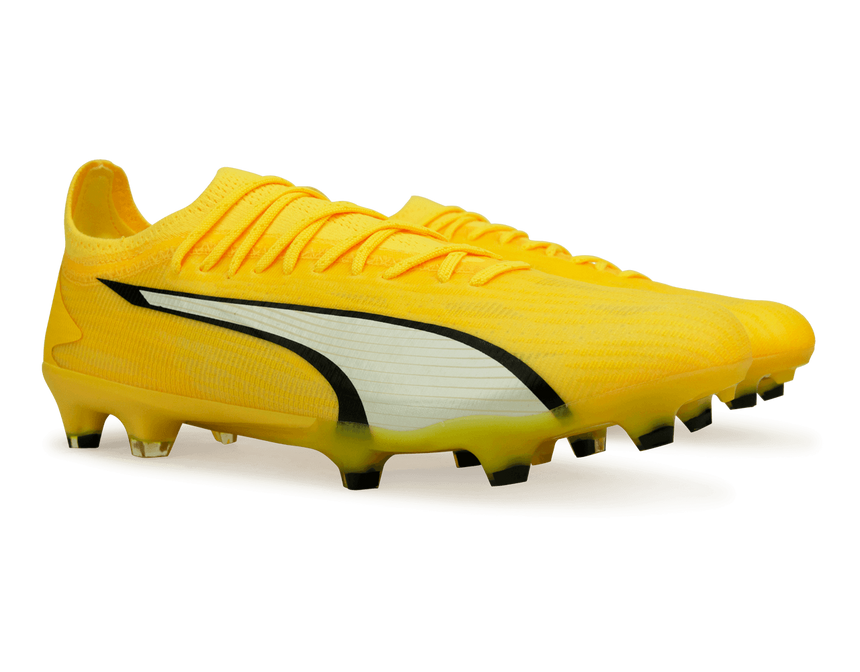 PUMA Men's Ultra Ultimate FG/AG Yellow Blaze/Black Together