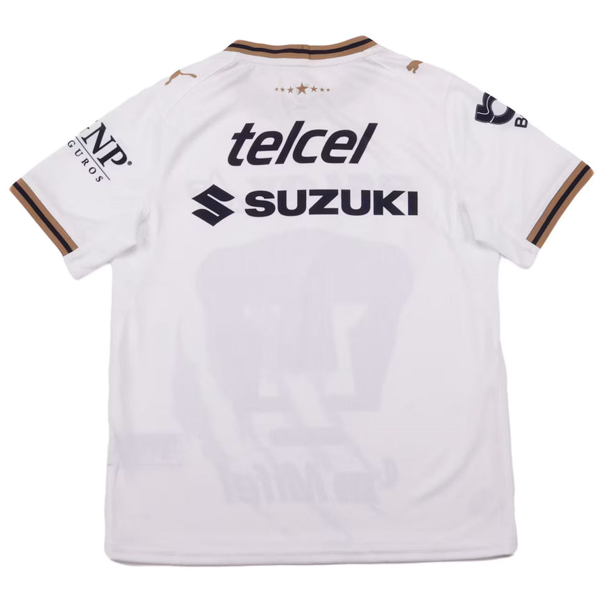 PUMA Pumas UNAM Kids Away Stadium 2026/27 Jersey White/Navy Back