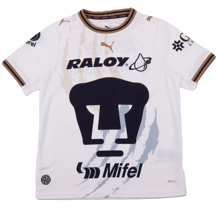 PUMA Pumas UNAM Kids Away Stadium 2026/27 Jersey White/Navy Front