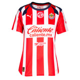 PUMA Women's Chivas De Guadalajara 2025/26 Home Jersey Red/White/Navy Front