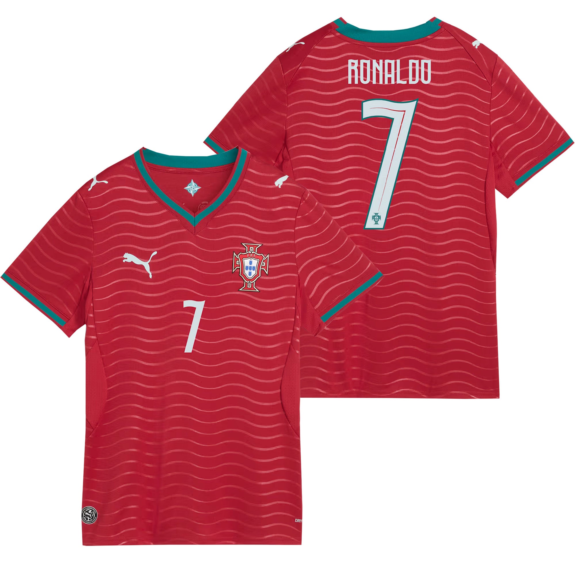 PUMA Portugal Women's Home Stadium Soccer Jersey w/ Ronaldo #7