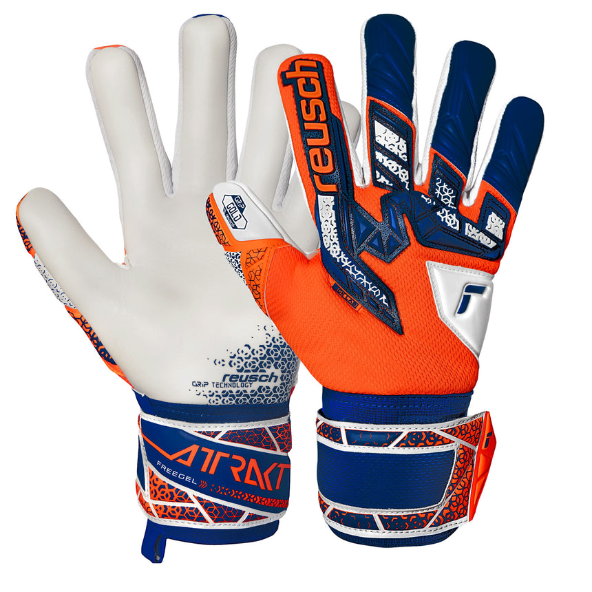 
Reusch Attrakt Freegel Gold NC Goalkeeper Gloves Shocking Orange/Energize Blue Both