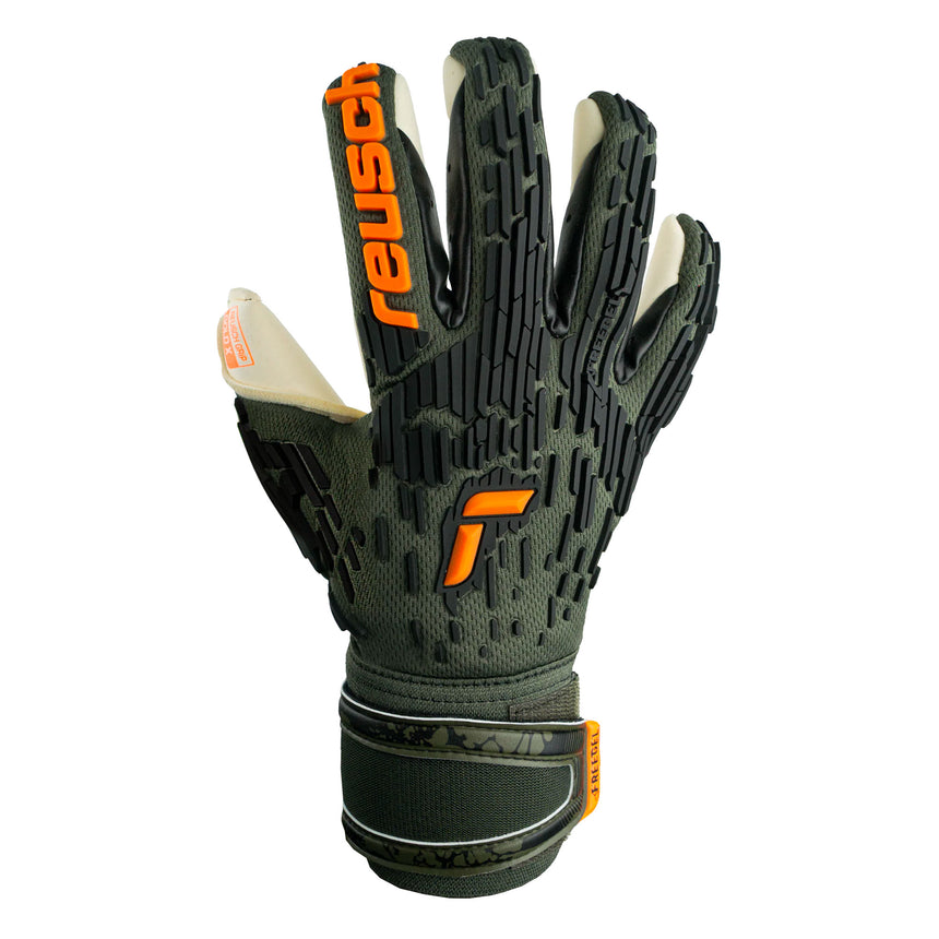 Reusch Attrakt Freegel Gold X Fingersave Goalkeeper Gloves Black Front