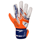 Reusch Attrakt Solid Goalkeeper Gloves Shocking Orange/Energize Blue Front