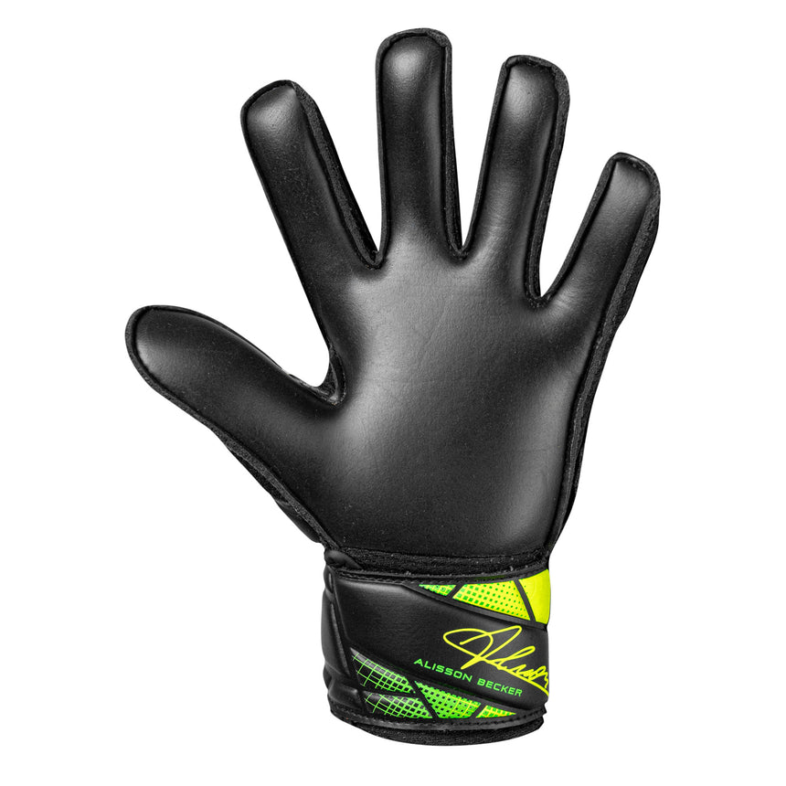 Reusch Kids Attrakt AB1 Solid Goalkeeper Gloves Black/Safety Yellow Back