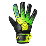 Reusch Kids Attrakt AB1 Solid Goalkeeper Gloves Black/Safety Yellow Front