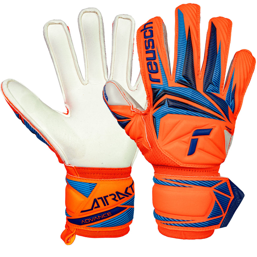 Reusch Kids Attrakt Advance Goalkeeper Gloves Orange/Blue Both