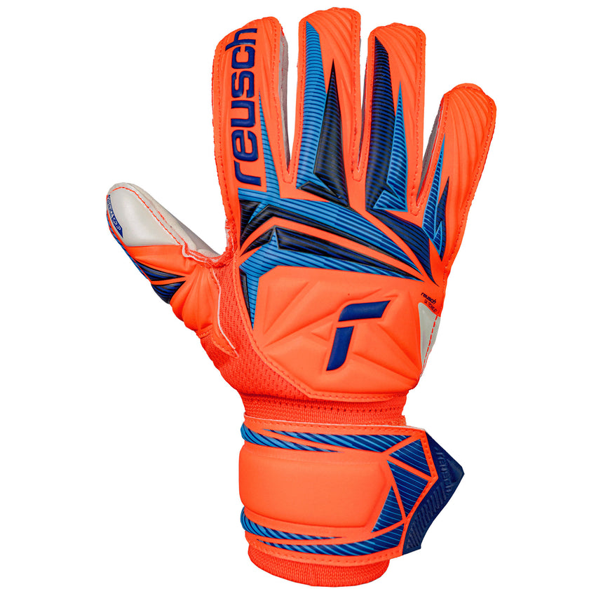 Reusch Kids Attrakt Advance Goalkeeper Gloves Orange/Blue Front