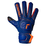 Reusch Kids Attrakt Fingersave Goalkeeper Gloves Blue/Orange Front