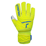 Reusch Kids Attrakt Grip Goalkeeper Gloves Yellow/White Front