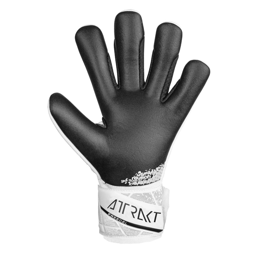 Reusch Men's Attrackt Freegel Silver Goalkeeper Gloves White/Black Back