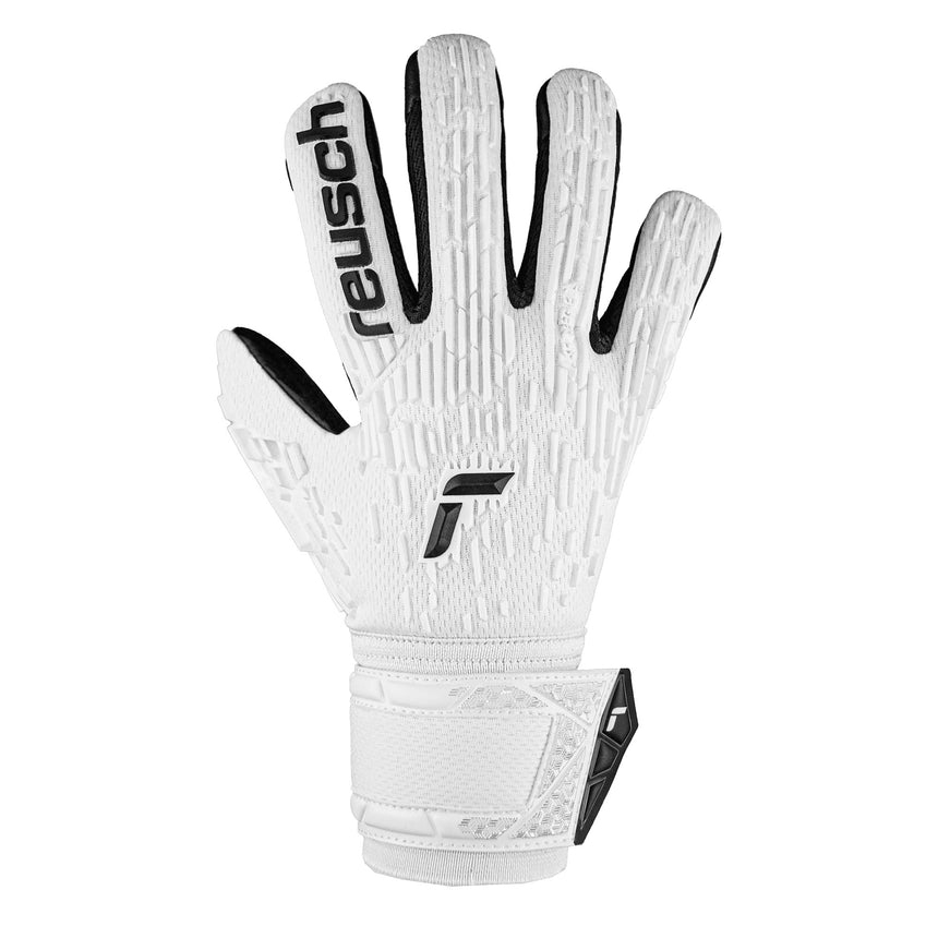 Reusch Men's Attrackt Freegel Silver Goalkeeper Gloves White/Black Front