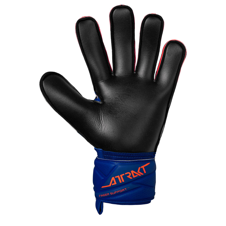 Reusch Men's Attrackt Infinity Fingersave Goalkeeper Gloves Blue/Orange Back