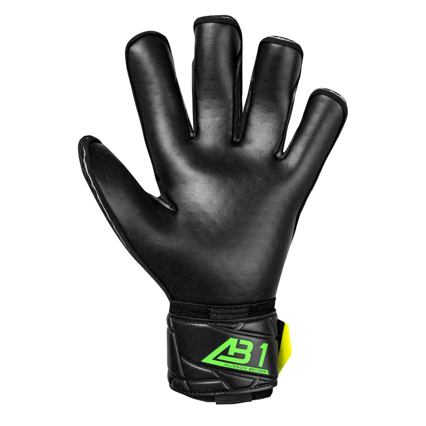 Reusch Men's Attrakt AB1 Duo Goalkeeper Gloves Black/Safety Yellow Back