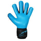 Reusch Men's Attrakt Aqua Fingersave Goalkeeper Gloves Black/Aqua Blue Back