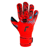 Reusch Men's Attrakt Gold X Evolution Cut Fingersave Goalkeeper Gloves Red Front
