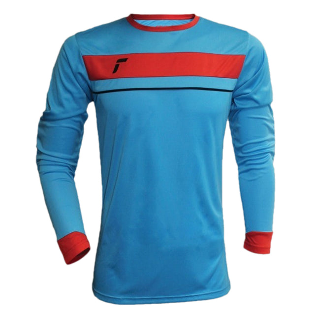 Reusch Men's Long Sleeve Padded GoalKeeper Jersey Aqua Blue/Red