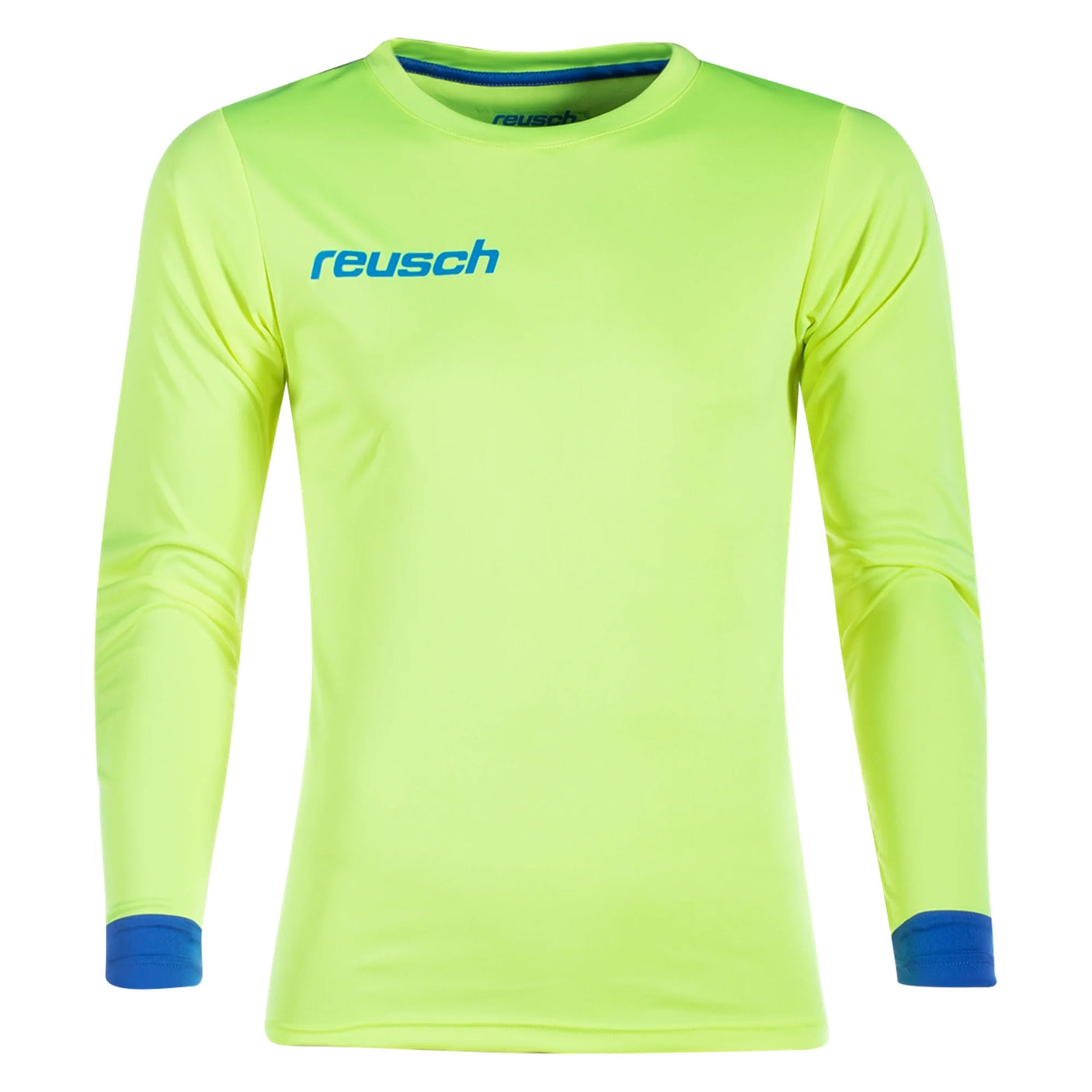 Reusch Men's Match Long Sleeve Padded Goalkeeper Jersey Yellow/Blue Front