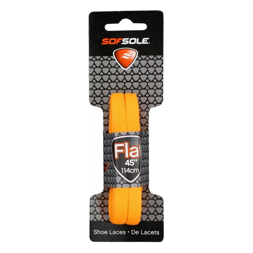 Sof Sole Athletic Flat Shoe Lace Bright Orange Front
