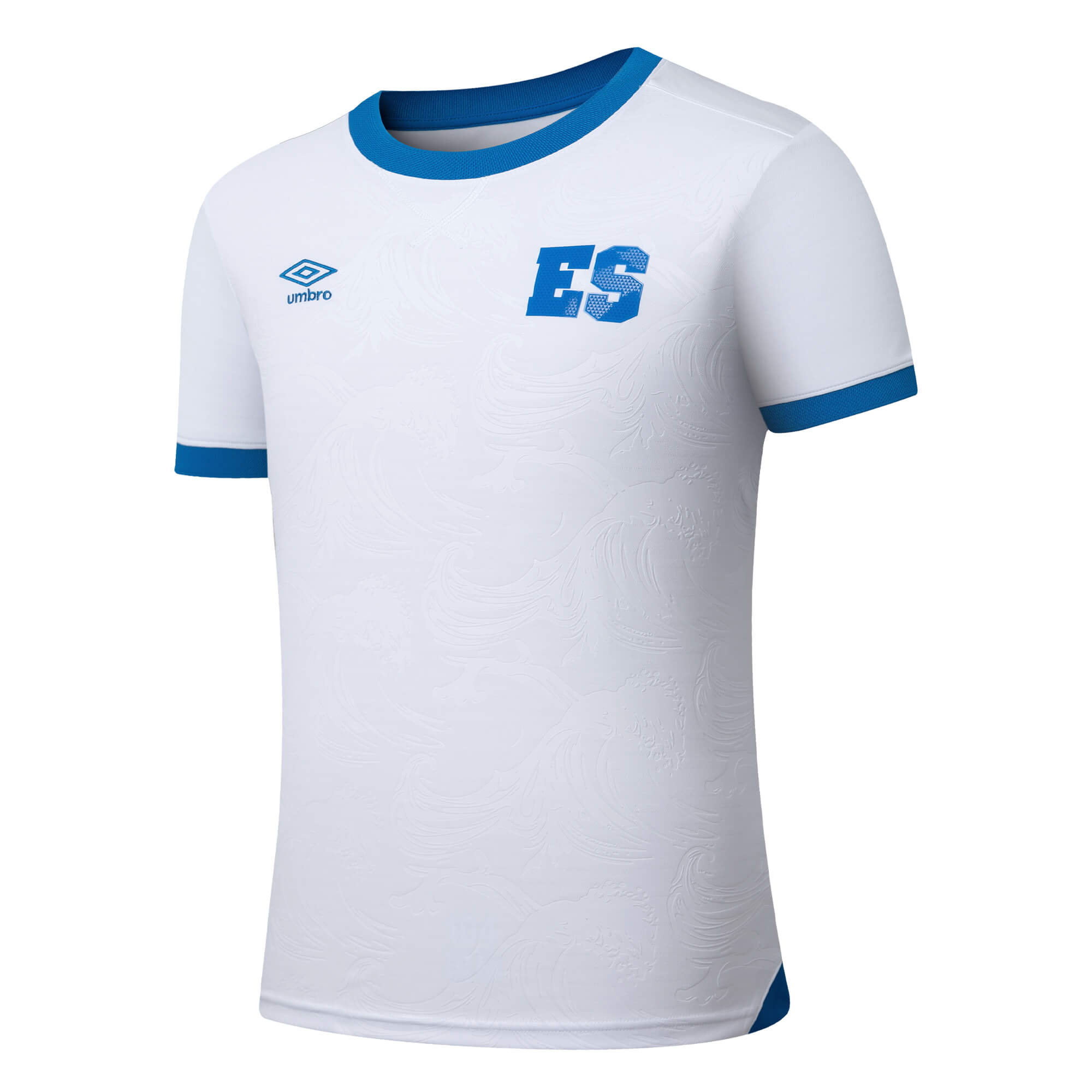 UMBRO★サッカーウェア★ホワイト/ブルー Umbro El Salvador Youth Away Authentic 2025/26 Soccer Jersey
