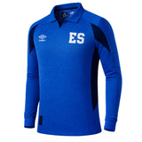 Umbro Men's El Salvador 2026 Authentic Home Long Sleeve Jersey Royal Blue Front