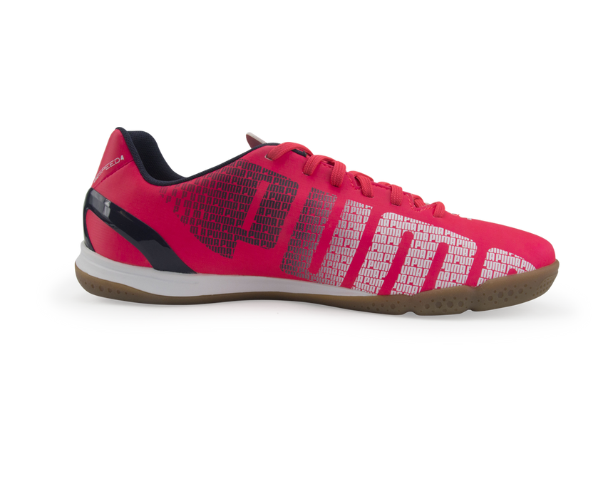 PUMA Men's 4.3 Indoor Soccer Shoes Bright Plasma/White/Peacoat