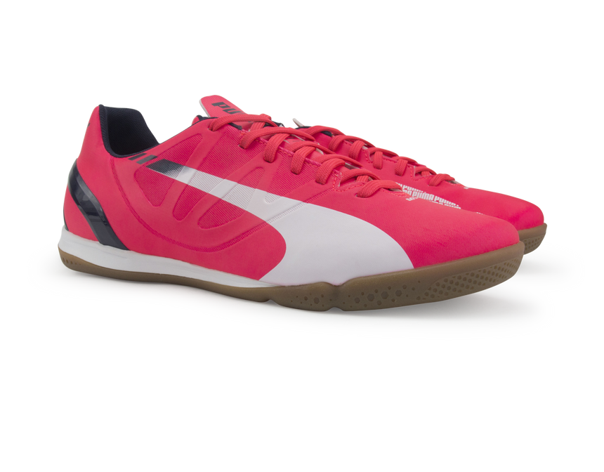 PUMA Men's 4.3 Indoor Soccer Shoes Bright Plasma/White/Peacoat