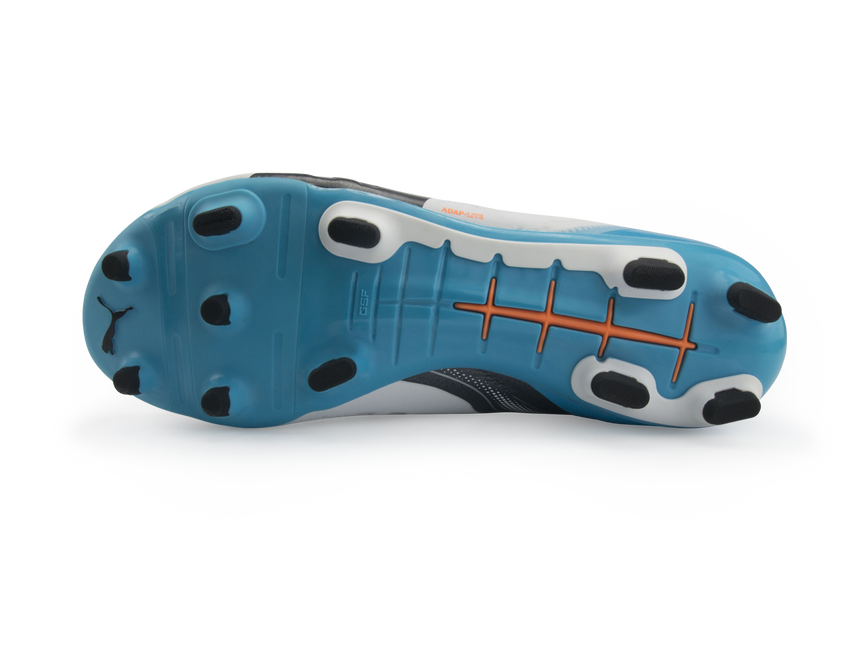 PUMA Men's evoPOWER 1.2 FG White/Black/Hawaiian Ocean