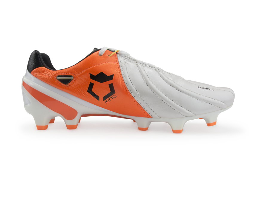 PUMA Men's King II EF+ FG Cleats White/Black/Flou Orange