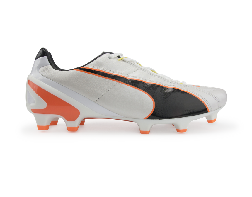PUMA Men's King II EF+ FG Cleats White/Black/Flou Orange