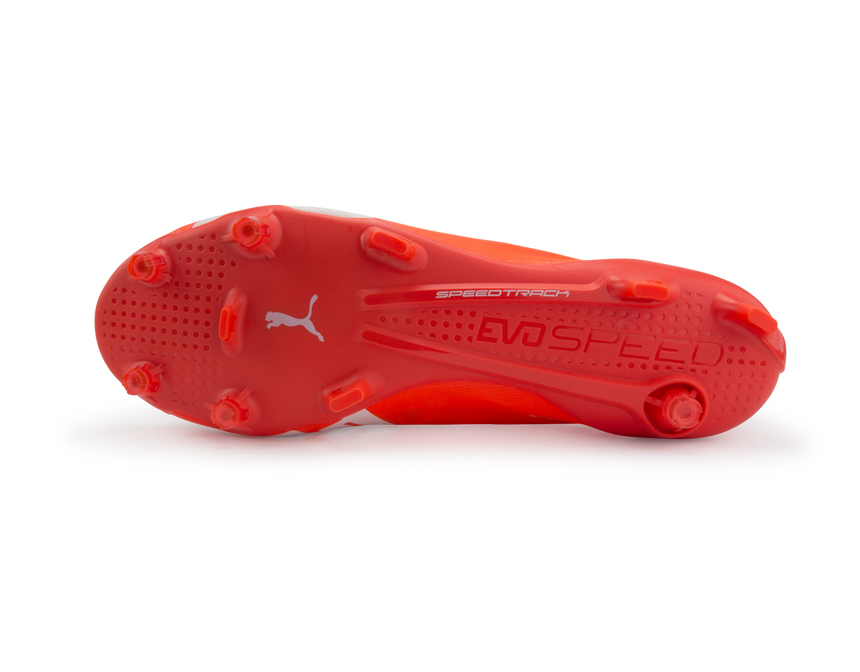 PUMA Men's evoSPEED SL FG Lava Blast/White/Total Eclipse