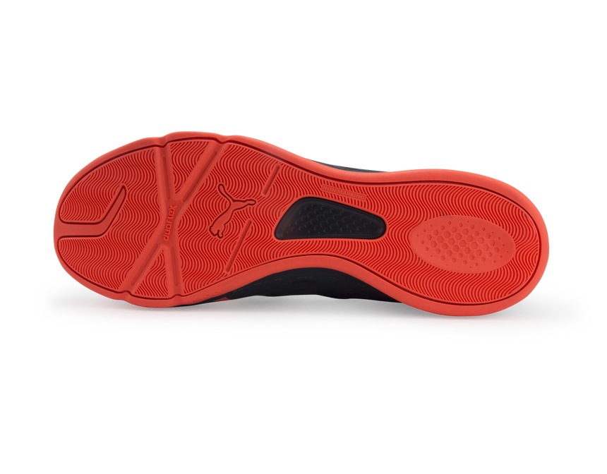 PUMA Men's evoSPEED Sala 3.4 Indoor Soccer Shoes Total Eclipse/Lava Blast/White