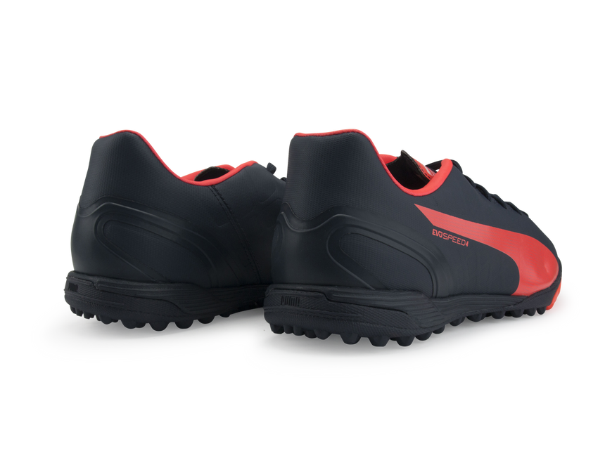 PUMA Men's evoSPEED 4.4 Turf Soccer Shoes Total Eclipse/Lava Blast/White