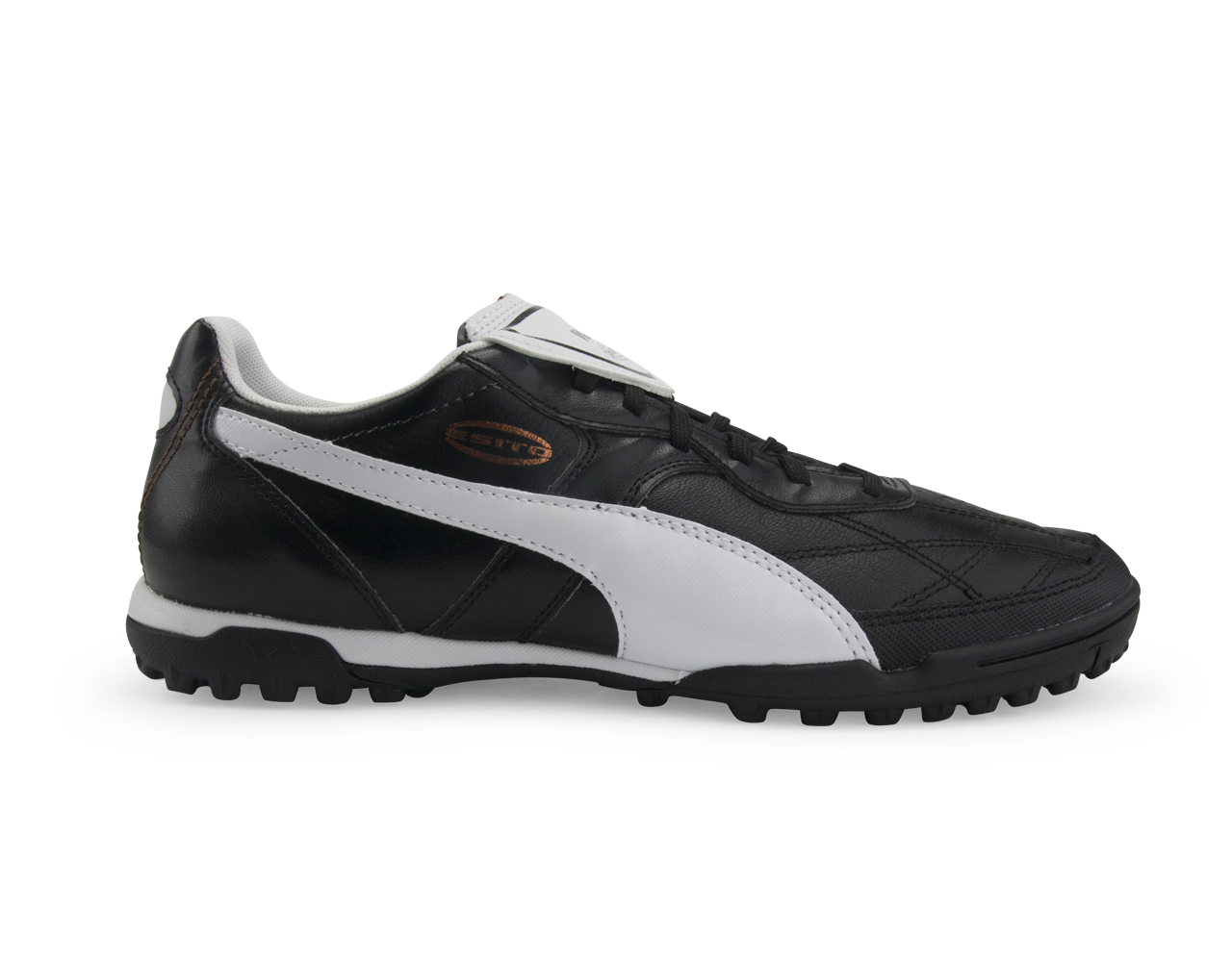 PUMA Men s Esito Classico Turf Soccer Shoes Black White Bronze