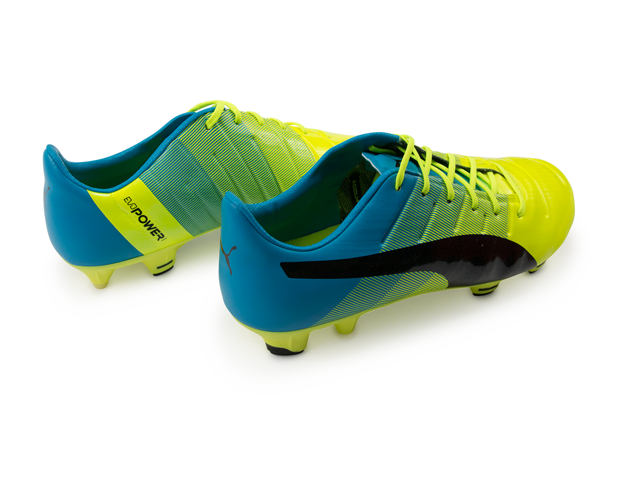 PUMA Men s evoPOWER 1.3 FG Safety Yellow Black Atomic Blue 8.5