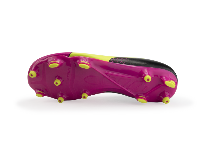 PUMA Men's evoPOWER 3.3 Tricks FG Pink Glo/Safety Yellow/Black