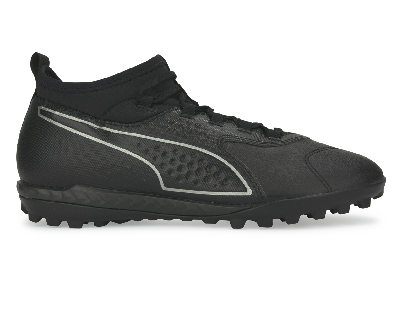 PUMA Men's ONE 3 Leather Turf Soccer Shoes Black