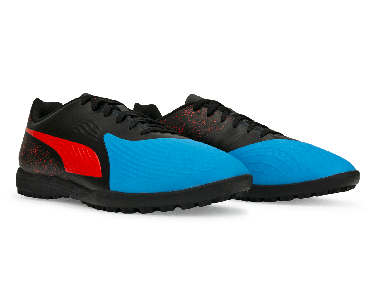PUMA Men's One 19.4 Turf Soccer Shoes Bleu Azur/Red Blast/Black