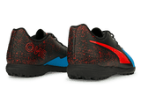 PUMA Men's One 19.4 Turf Soccer Shoes Bleu Azur/Red Blast/Black