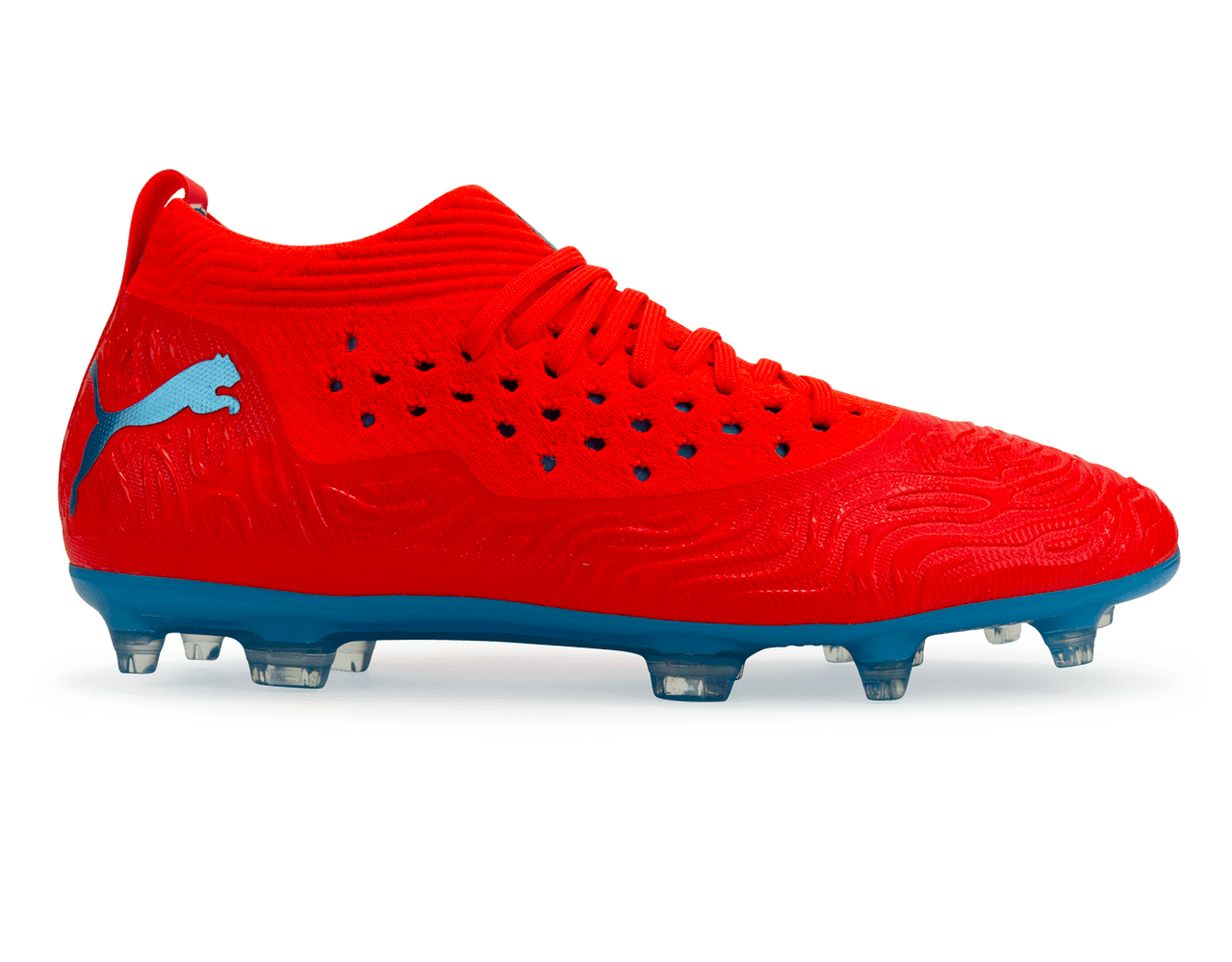 PUMA Men s Future 19.2 NetFit FG AG Red Blast Bleu Azur Azteca