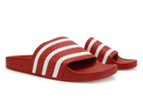 adidas Men's Adilette Sandals Scarlet/White