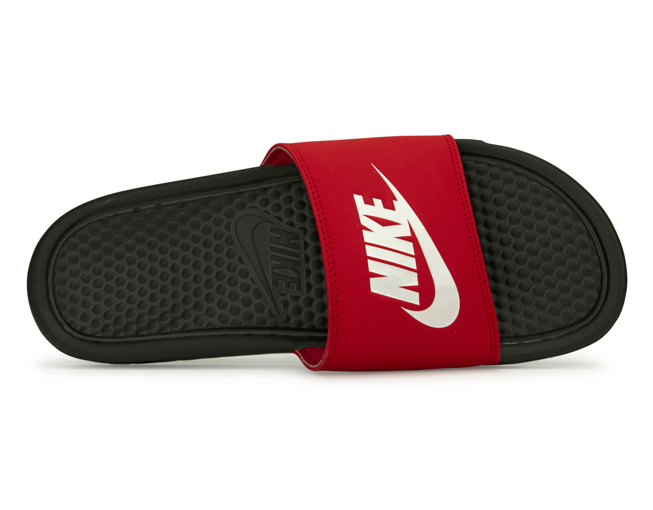 Nike Men's Benassi JDI Sandal Black/Red Top