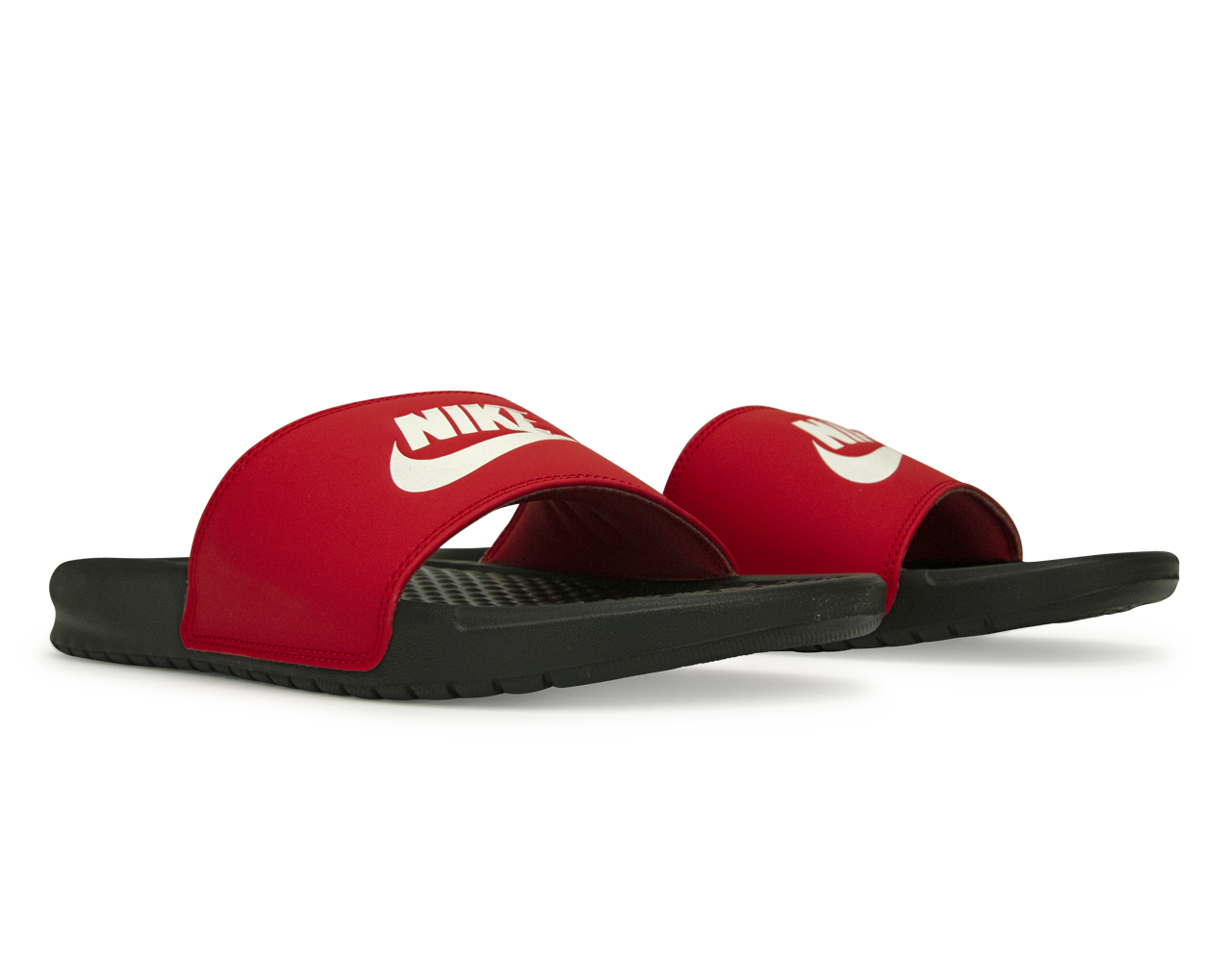 Nike Men's Benassi JDI Sandal Black/Red Together